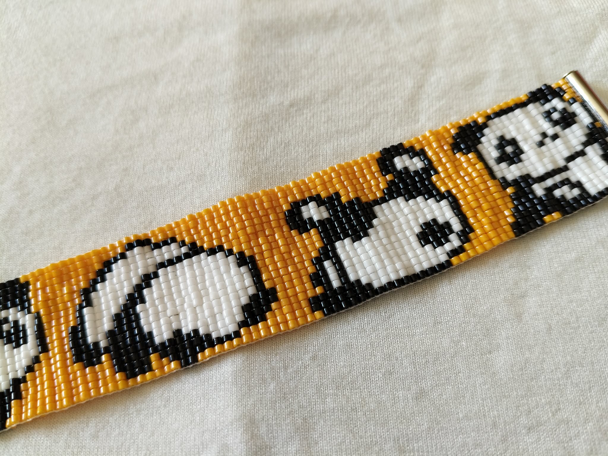 Korálkový náramek - Panda
