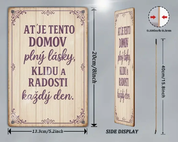 Dřevěná nástěnná dekorace