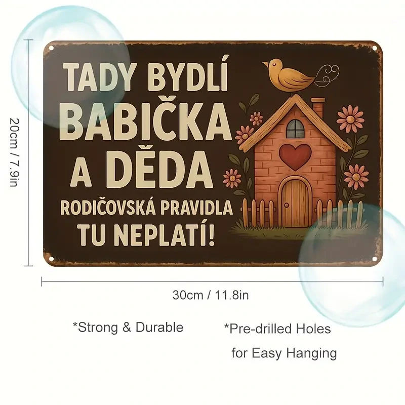 Hliníková cedulka - Babička a Děda