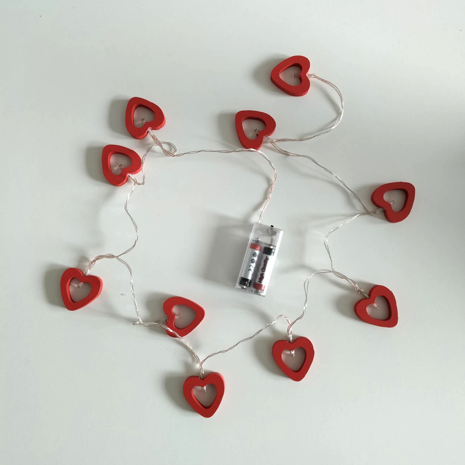 LED světelný řetěz ve tvaru srdce