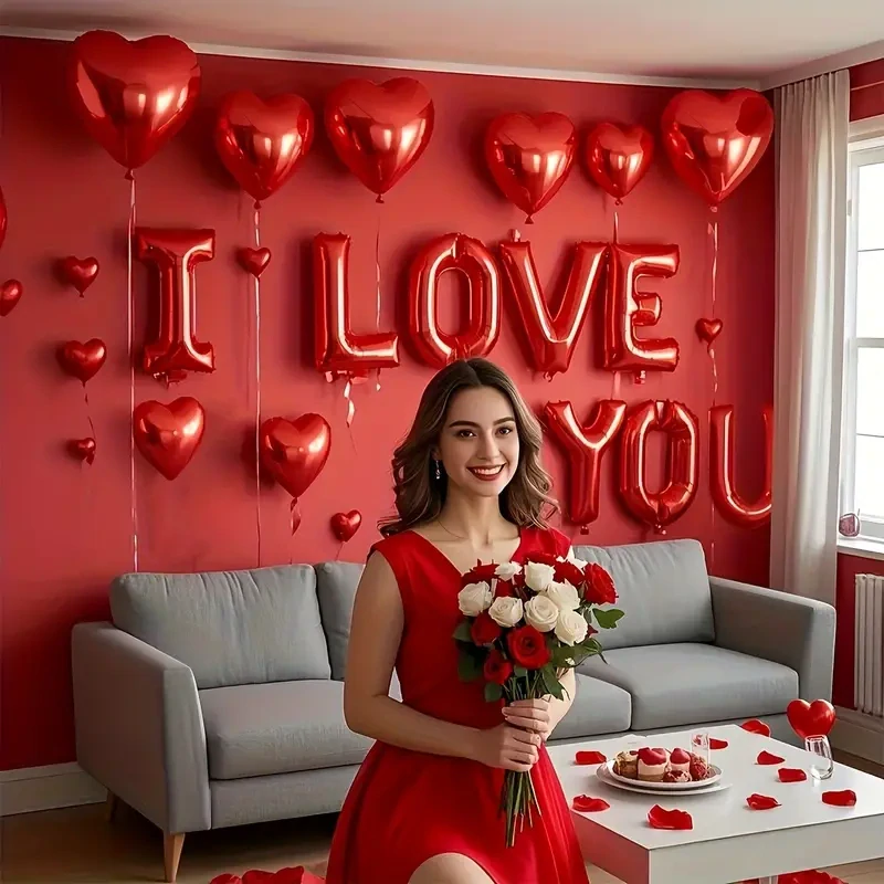 Červené balónky - I LOVE YOU
