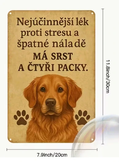 Nástěnná dekorace na zavěšení  - Psí citát 