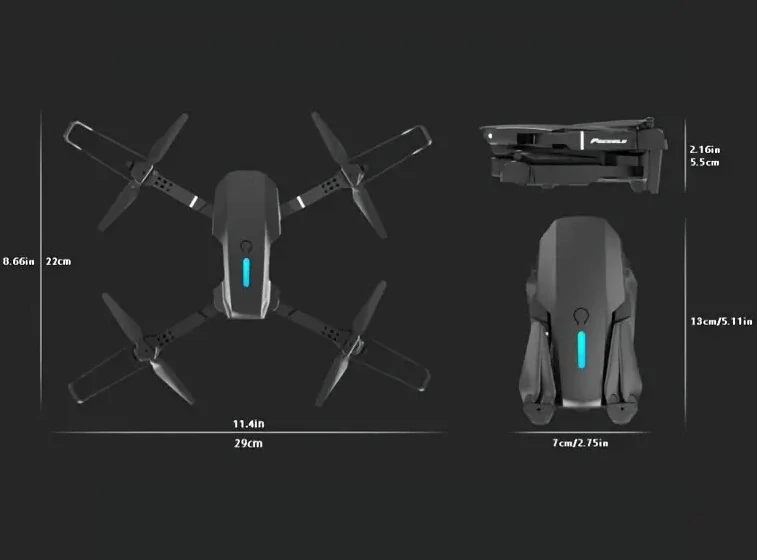Mini-dron E88 PRO - černý