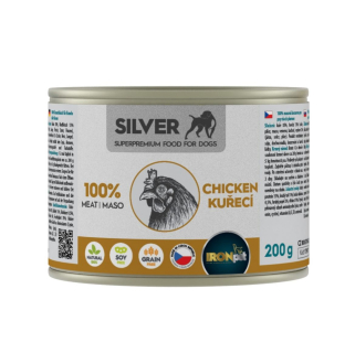 IRONpet Silver Dog Kuřecí 100% masa, konzerva