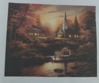 Diamantové malování - Kostelík 30x40cm