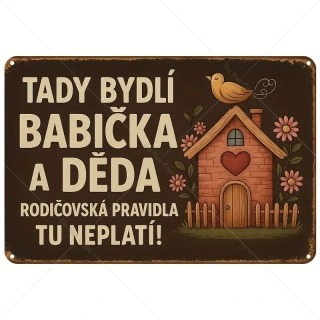 Hliníková cedulka - Babička a Děda
