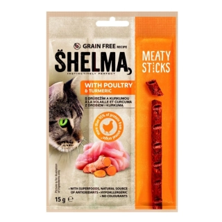 Shelma Sticks s drůbežím a kurkumou 15 g