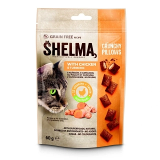 SHELMA polštářky s kuřecím a kurkumou 60 g