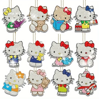 Diamantové přívěšky - Hello Kitty