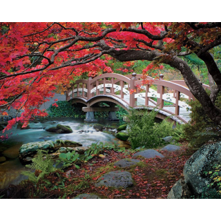 Diamantové malování - Lávka v zahradě 40x50cm 