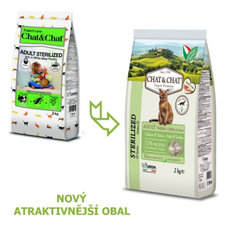 Chat & Chat Expert Adult Sterilized s drůbežím masem 2 kg