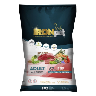 IRONpet Dog Adult All Breed Beef (Hovězí) 1,5 kg